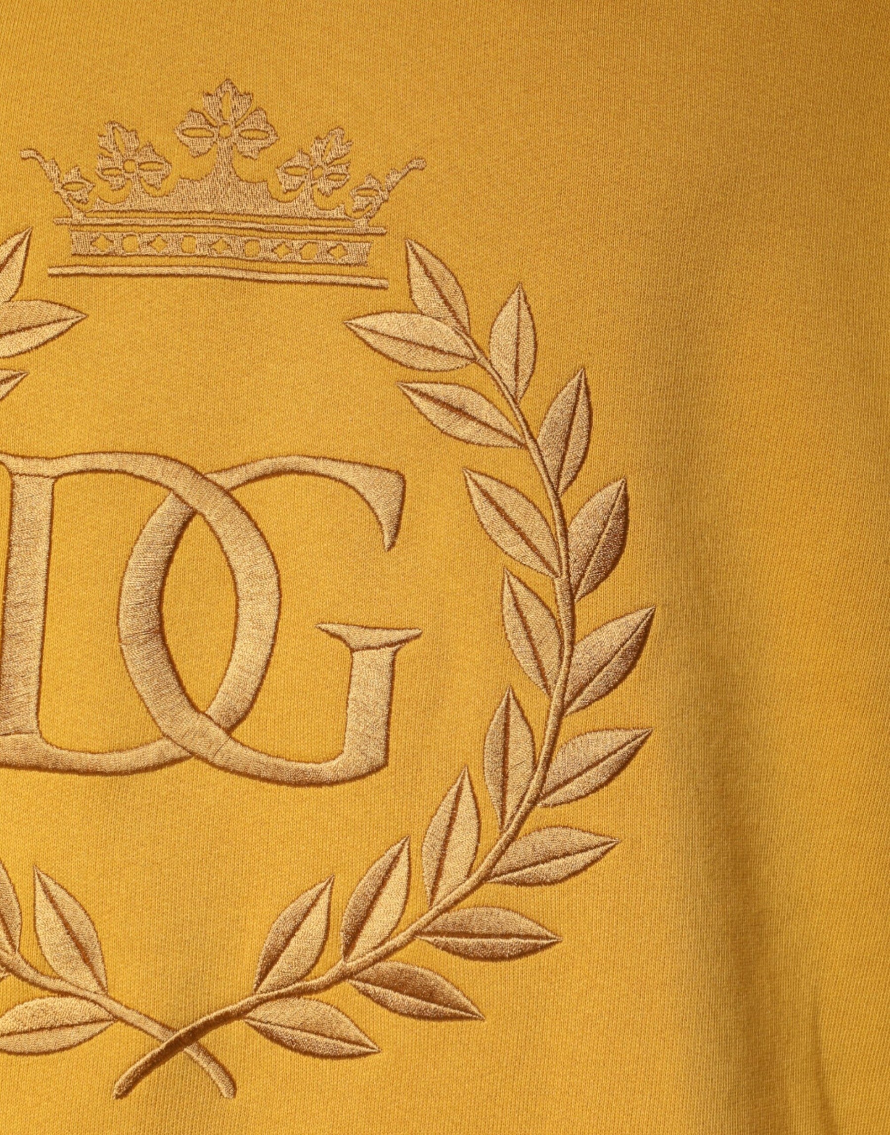 Dolce & Gabbana Mustard DG Hooded Men Sweatshirt Sweater | Regal Royce
