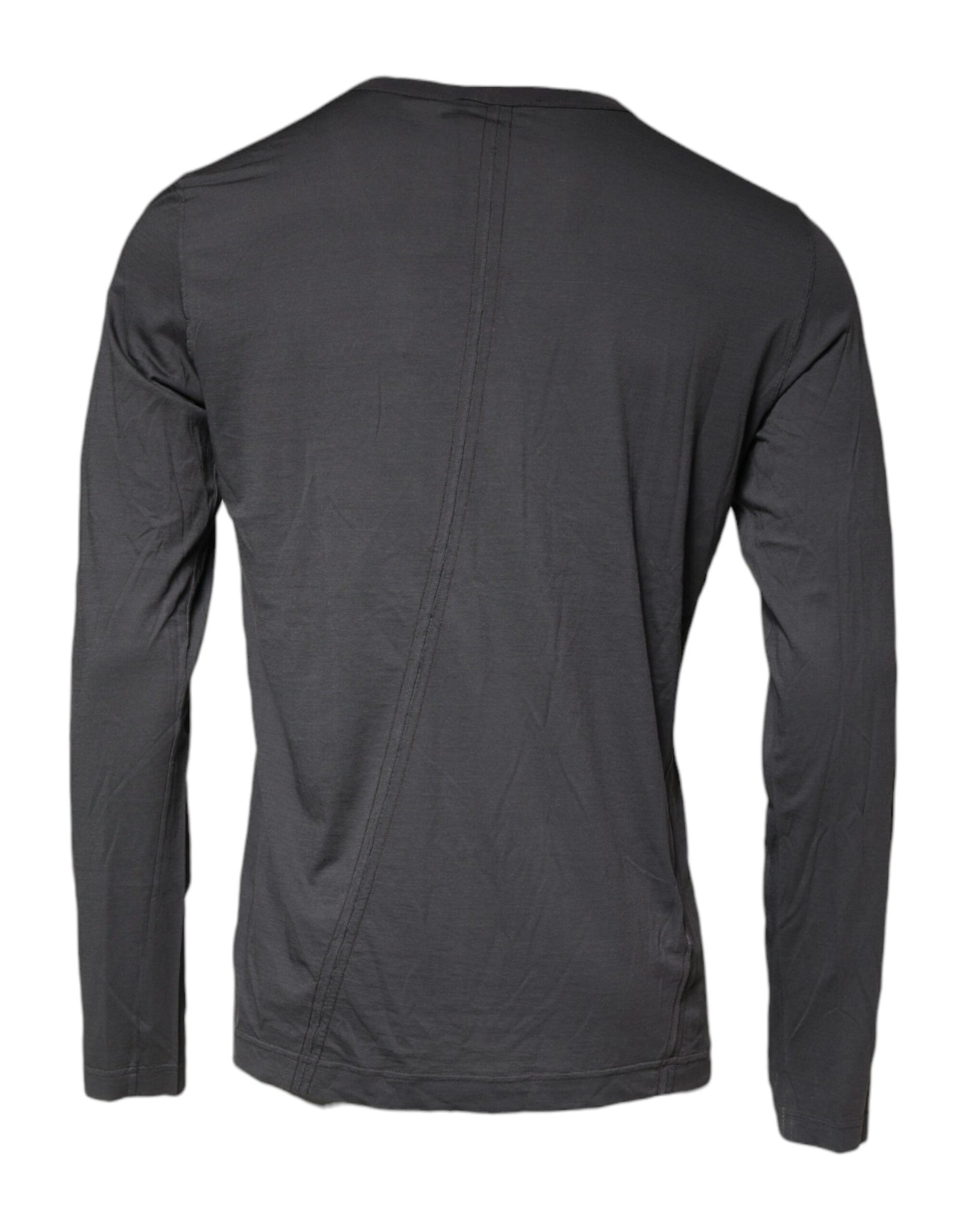 Dolce & Gabbana Gray Crown Bee Embroidery Pullover Sweater | Regal Royce