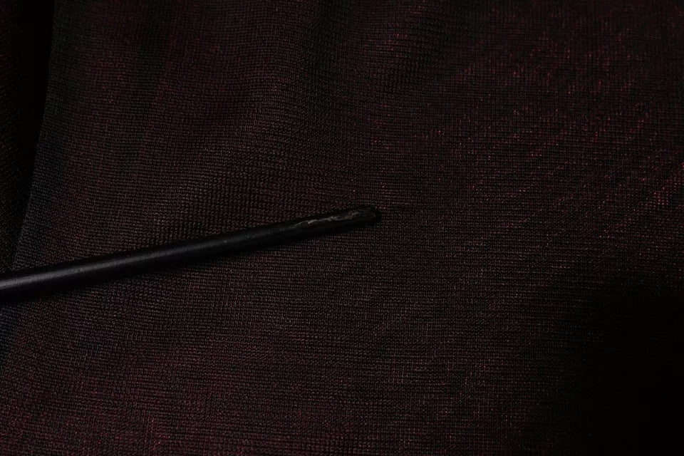 Dolce & Gabbana Maroon Polyester Crew Neck Pullover Sweater | Regal Royce