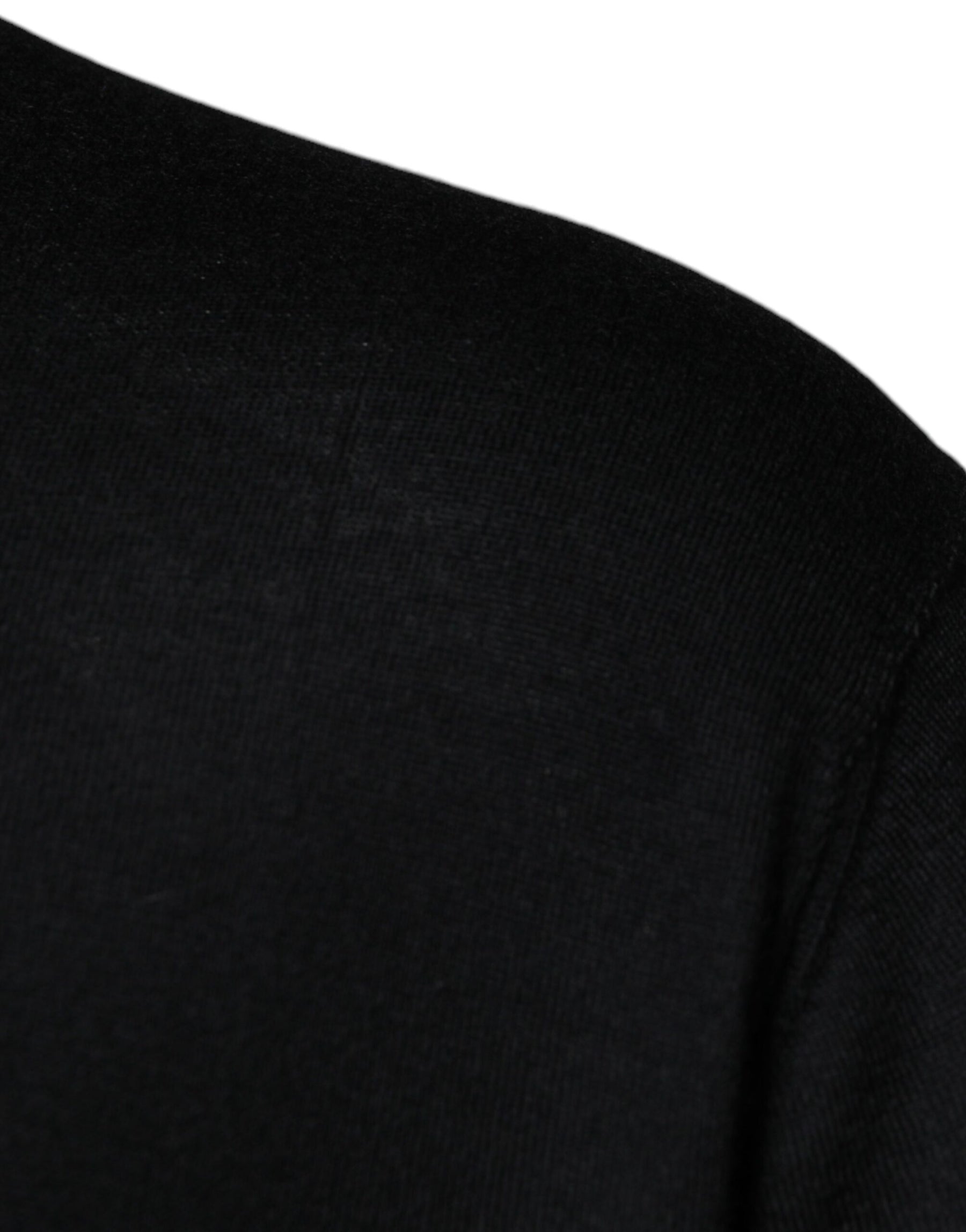 Dolce & Gabbana Black Cashmere Crew Neck Pullover Sweater | Regal Royce