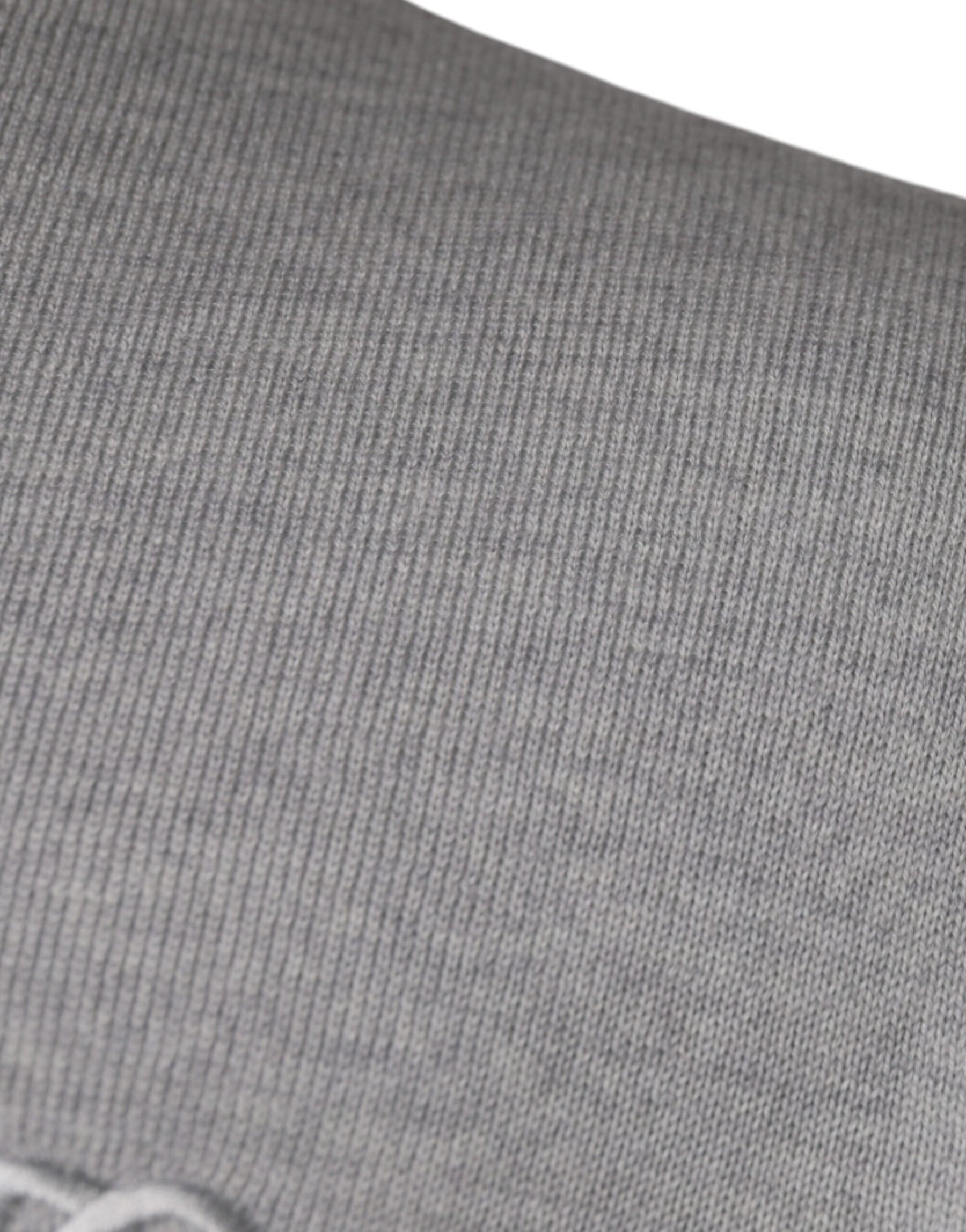 Dolce & Gabbana Light Gray Wool Crew Neck Pullover Sweater | Regal Royce