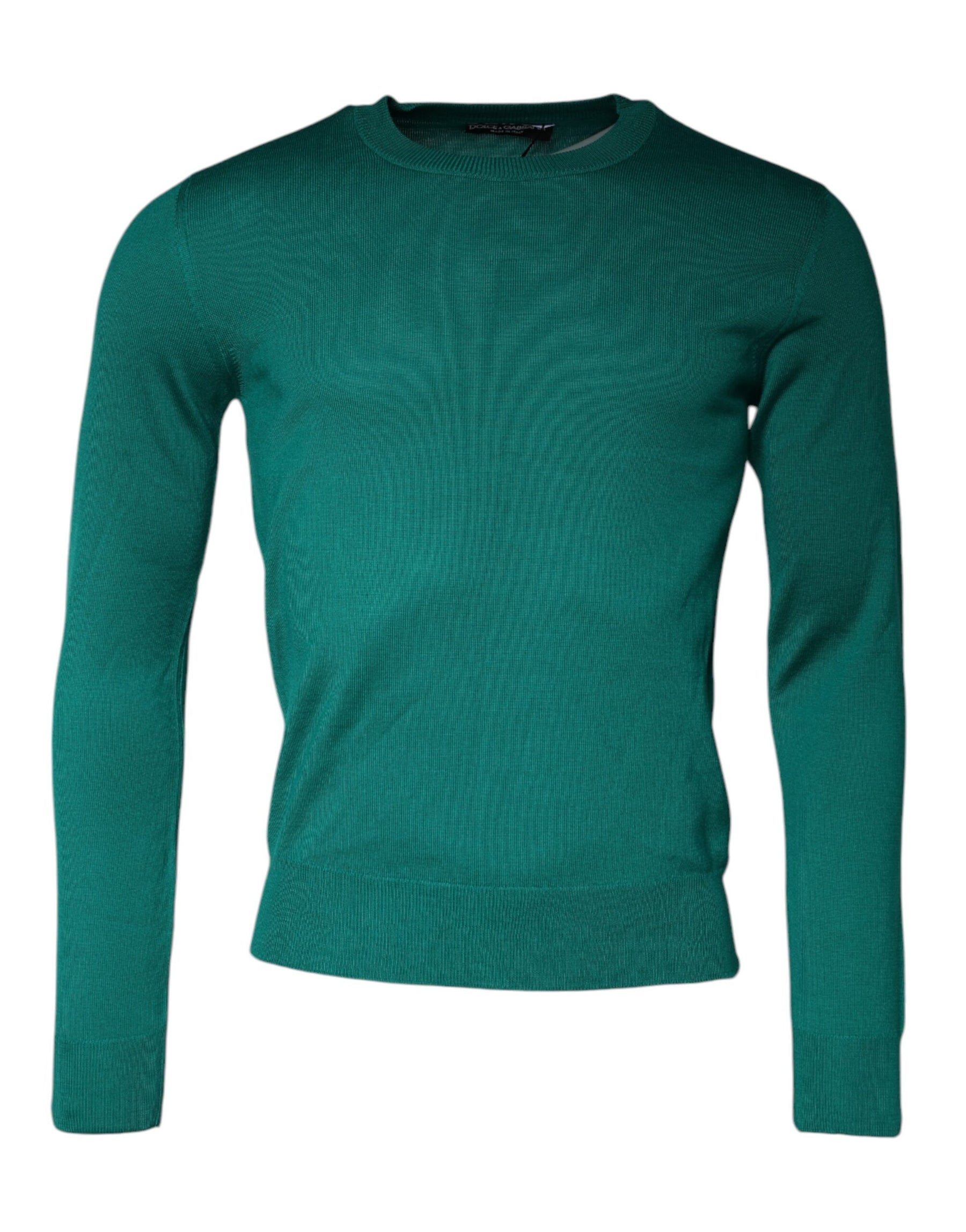Dolce & Gabbana Green Wool Knit Crew Neck Pullover Sweater | Regal Royce
