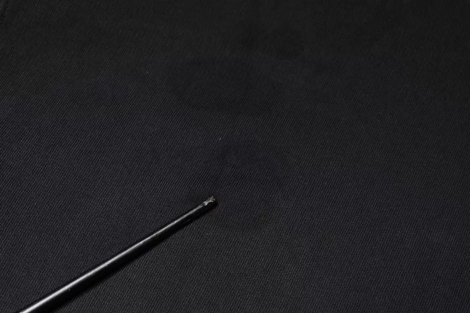 Dolce & Gabbana Black Logo Plaque Hooded Full Zip Sweater | Regal Royce