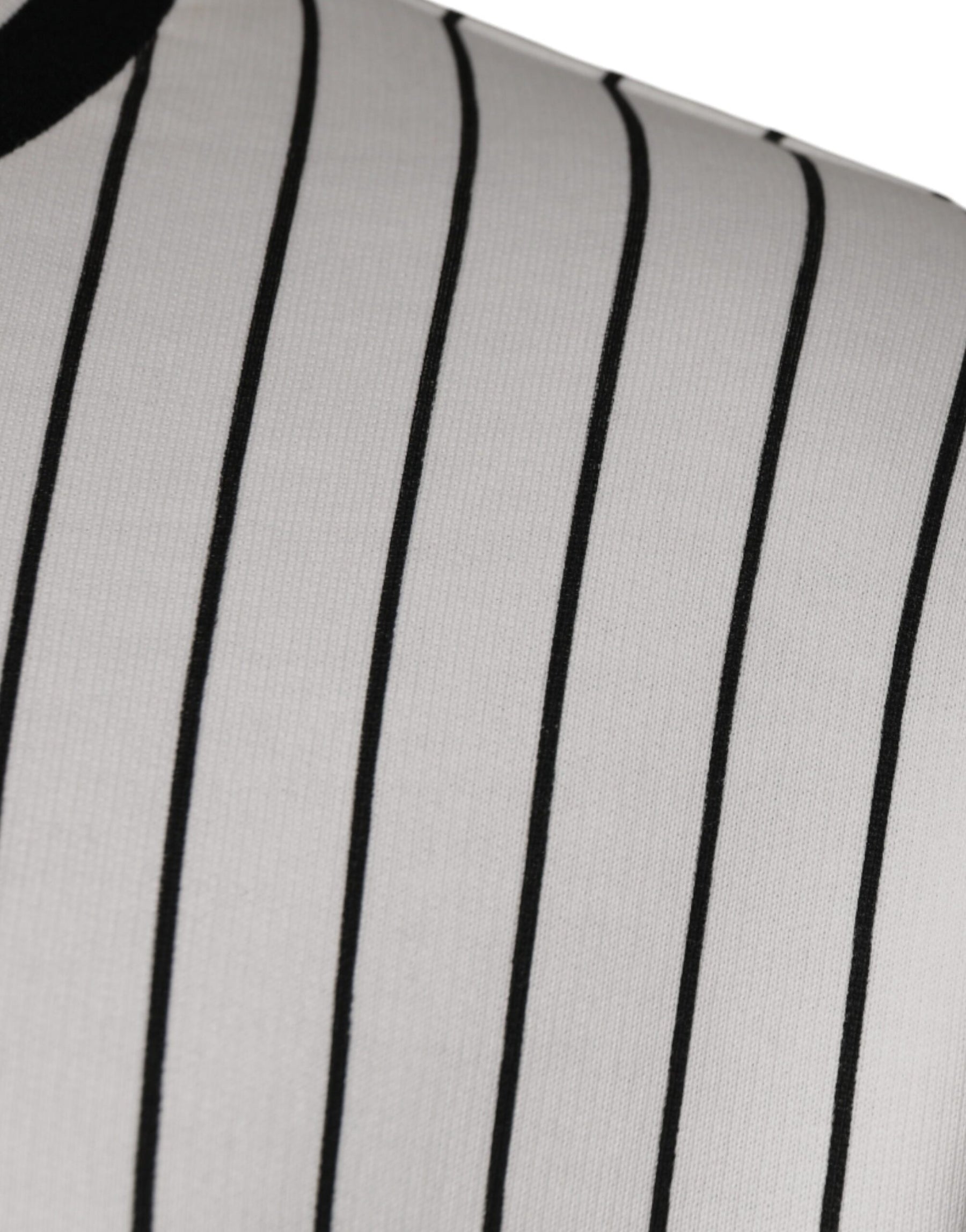 Dolce & Gabbana Black White Stripes Logo Sweatshirt Sweater | Regal Royce