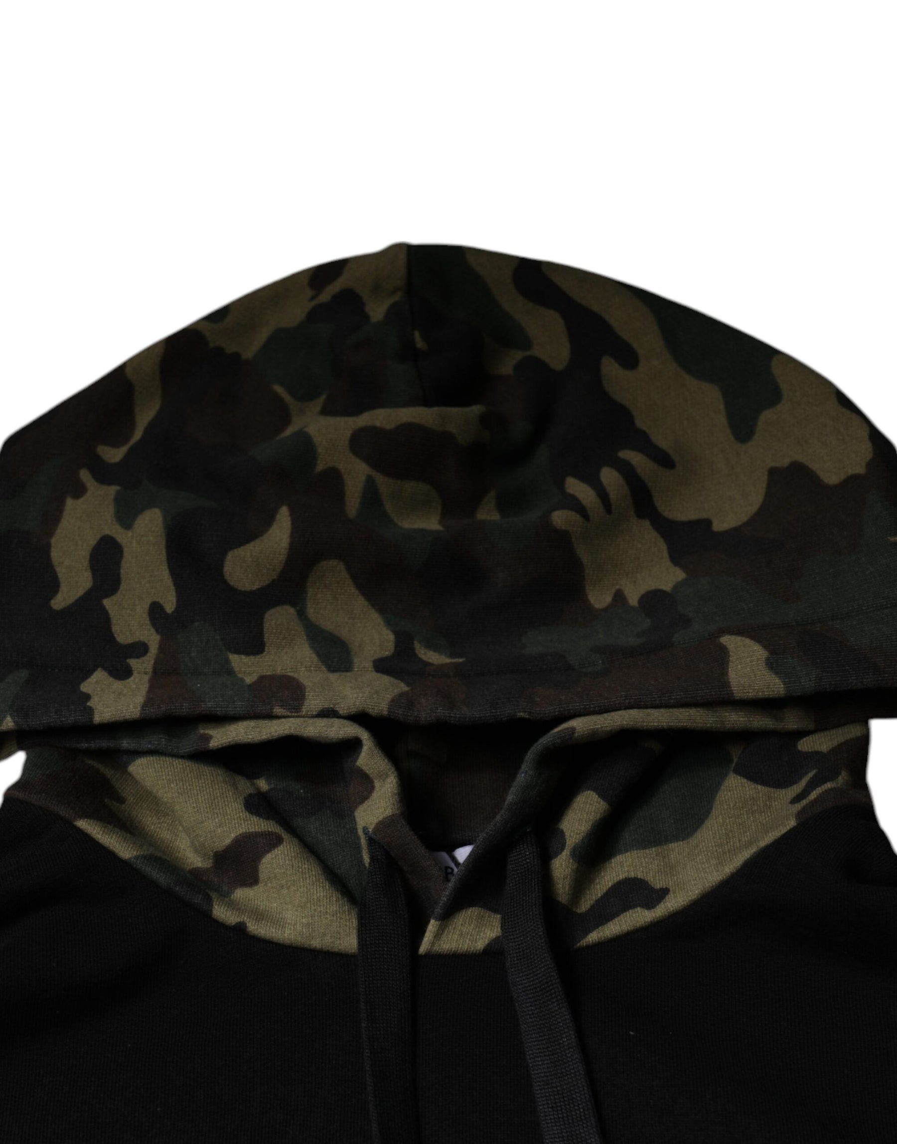 Dolce & Gabbana Black Camouflage Hooded Sweatshirt Sweater | Regal Royce