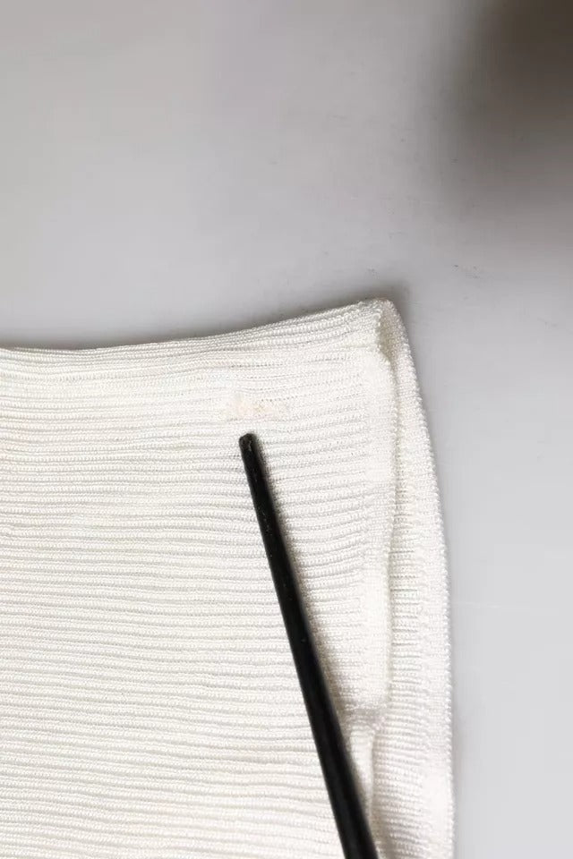 Dolce & Gabbana White Long Sleeve Turtleneck Men Pullover Sweater | Regal Royce