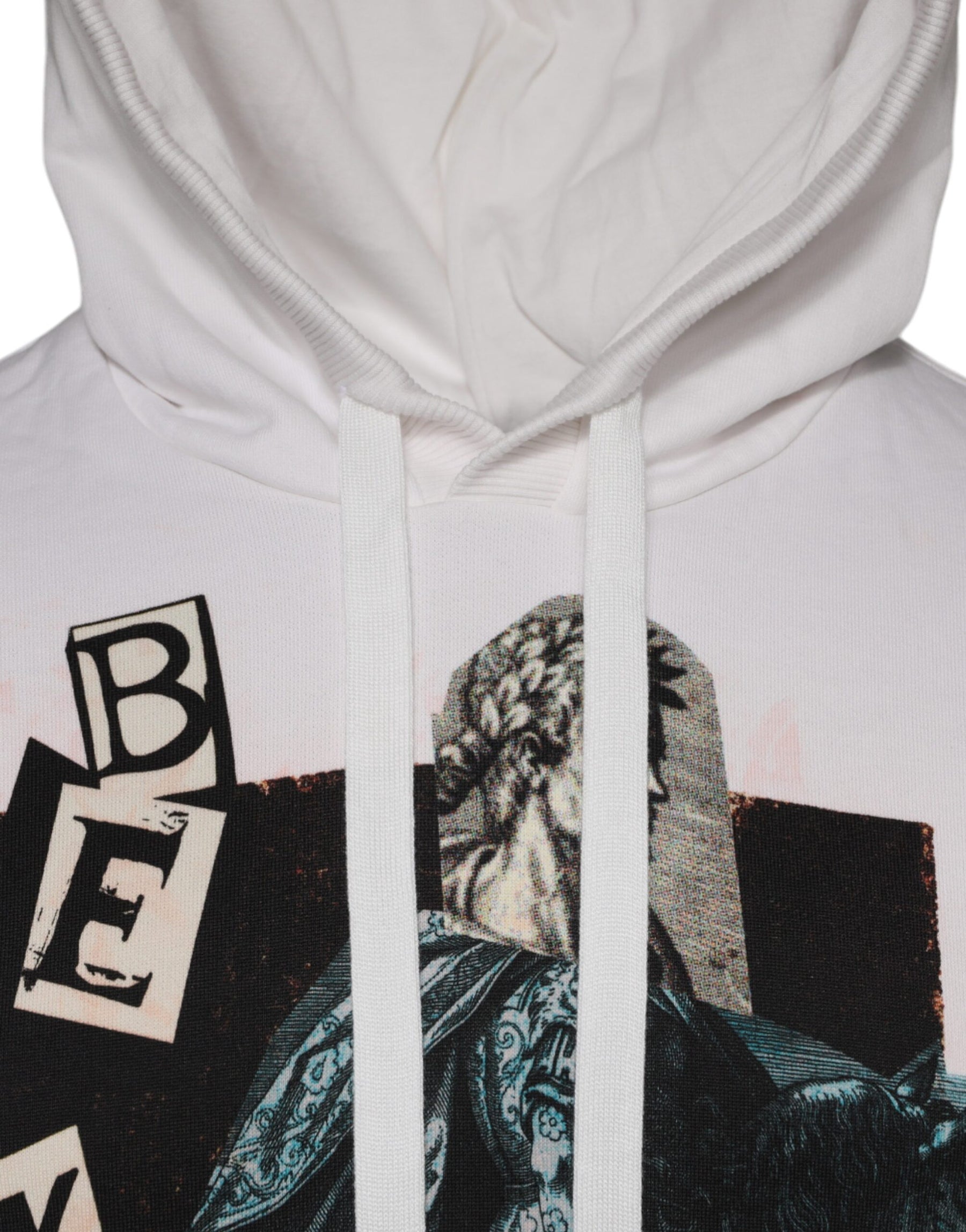 Dolce & Gabbana White Caesar Cotton Hooded Pullover Sweater | Regal Royce