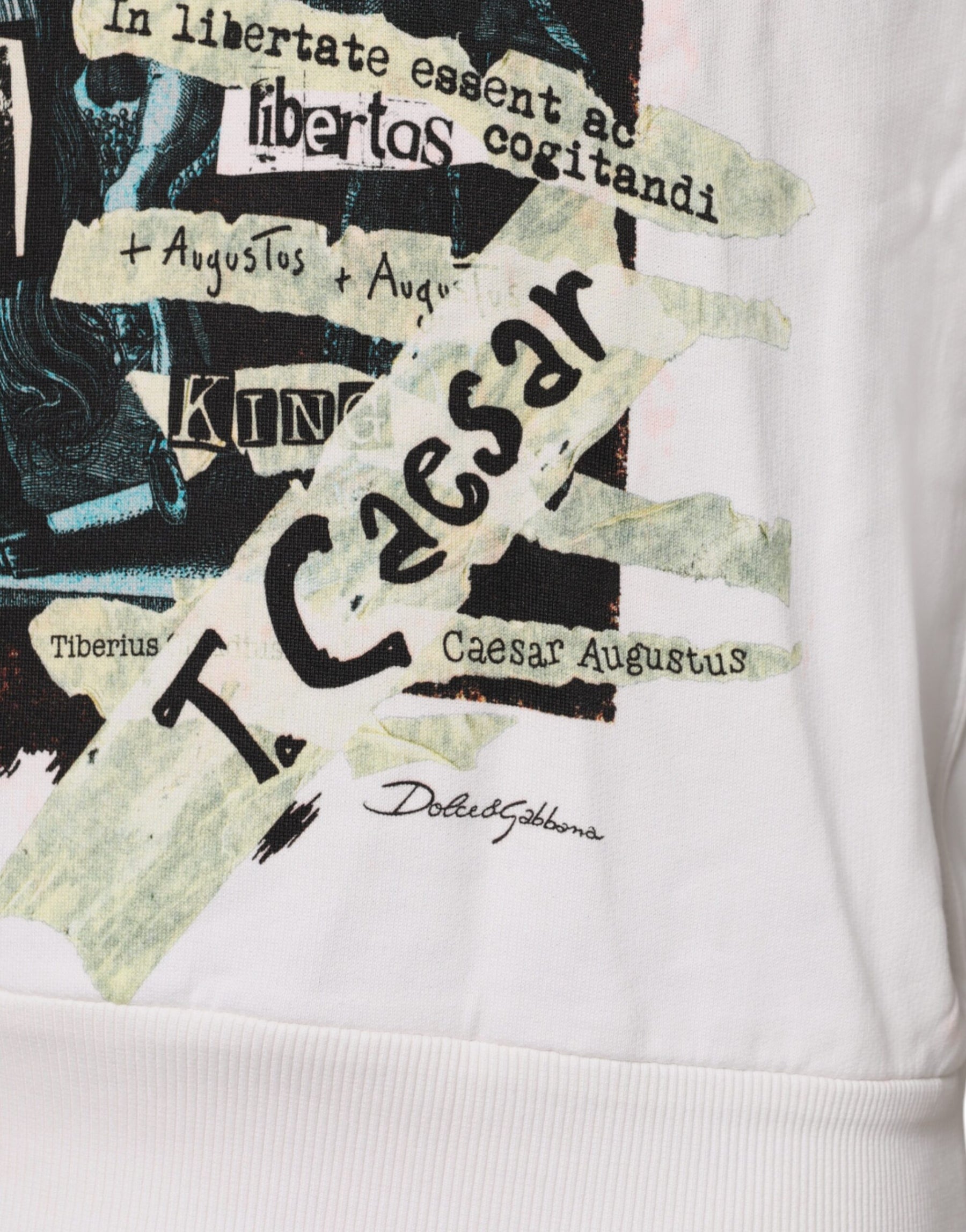 Dolce & Gabbana White Caesar Cotton Hooded Pullover Sweater | Regal Royce