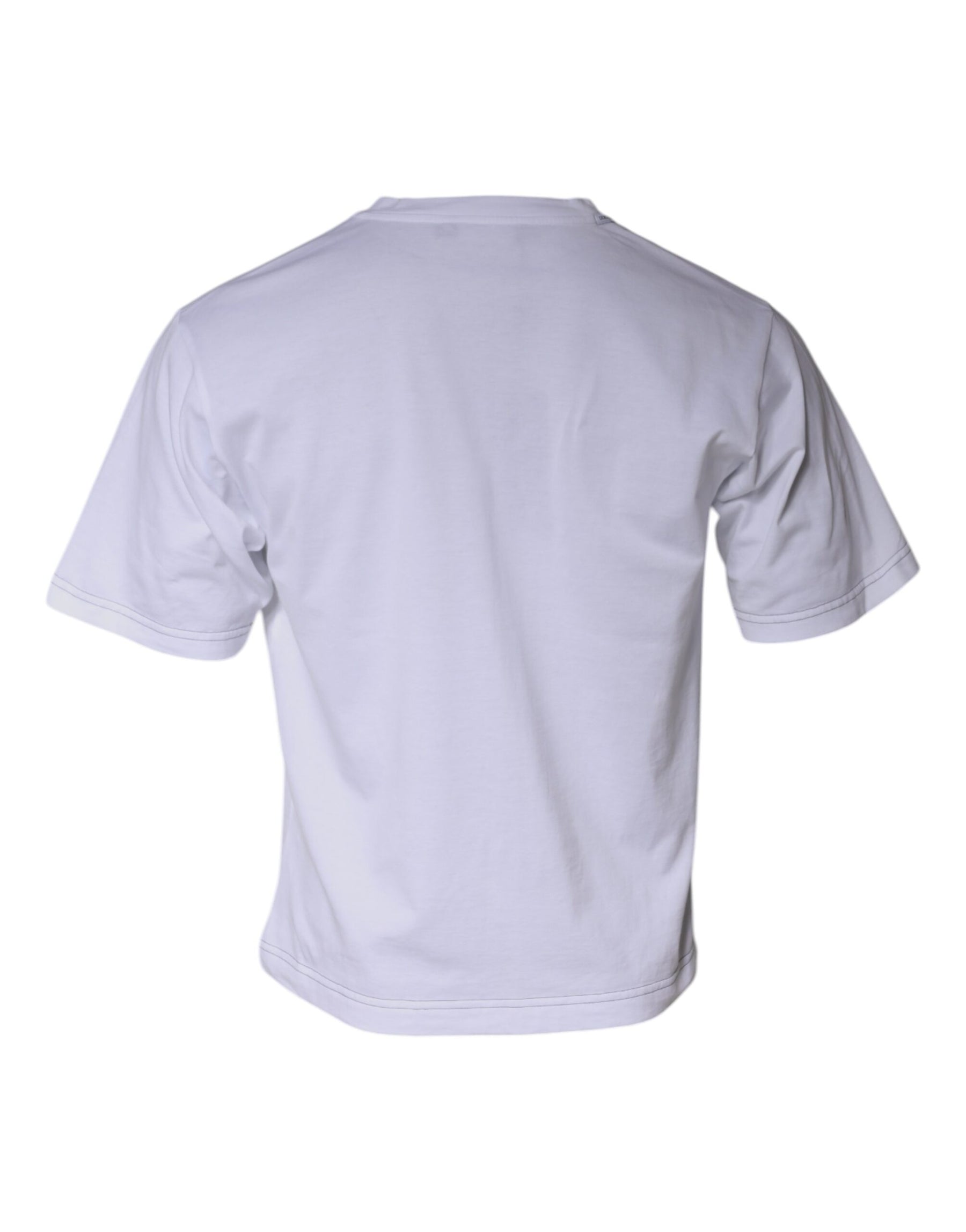 Dolce & Gabbana White DG Logo Cotton Shorts Sleeves T-shirt | Regal Royce