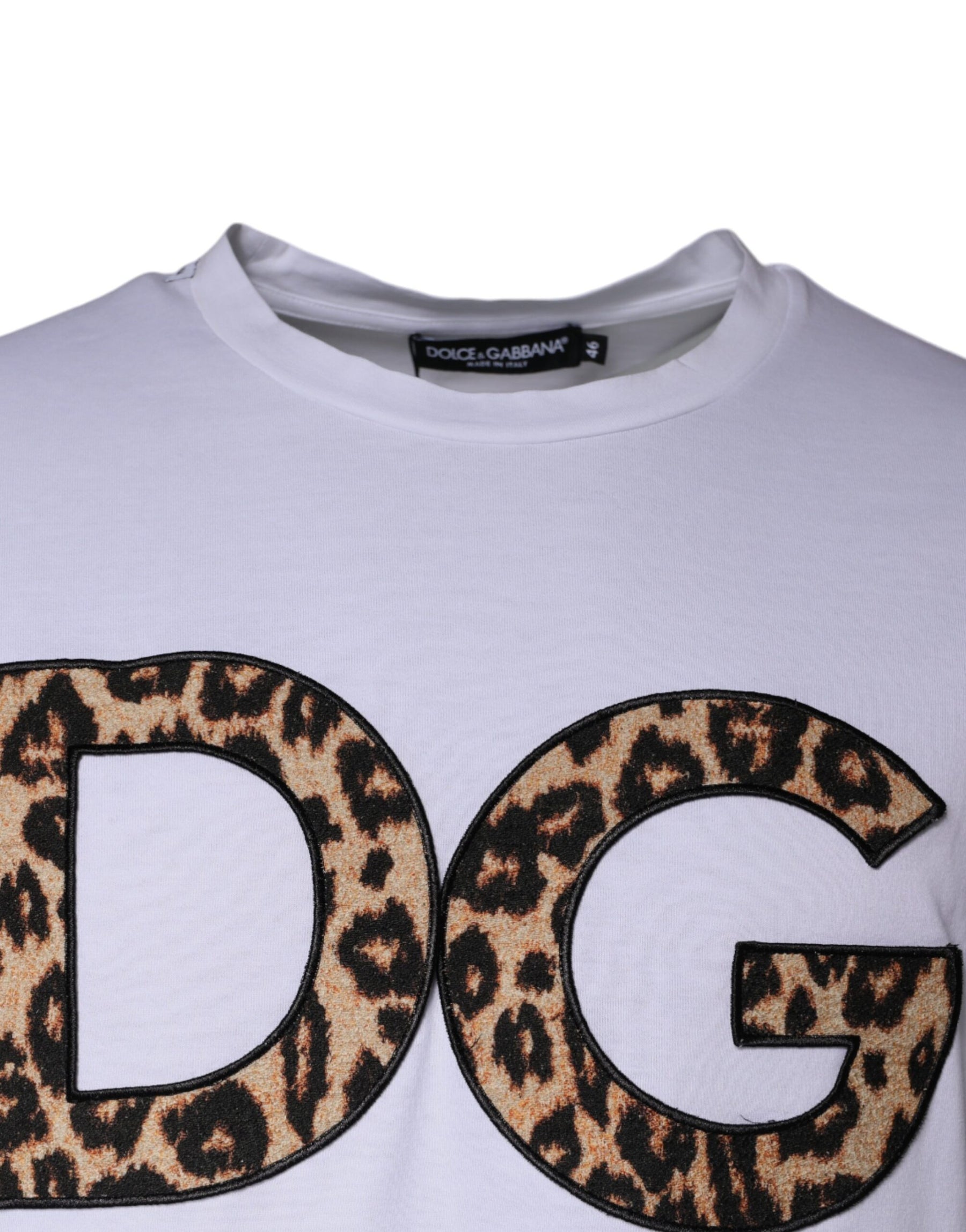 Dolce & Gabbana White DG Logo Cotton Shorts Sleeves T-shirt | Regal Royce