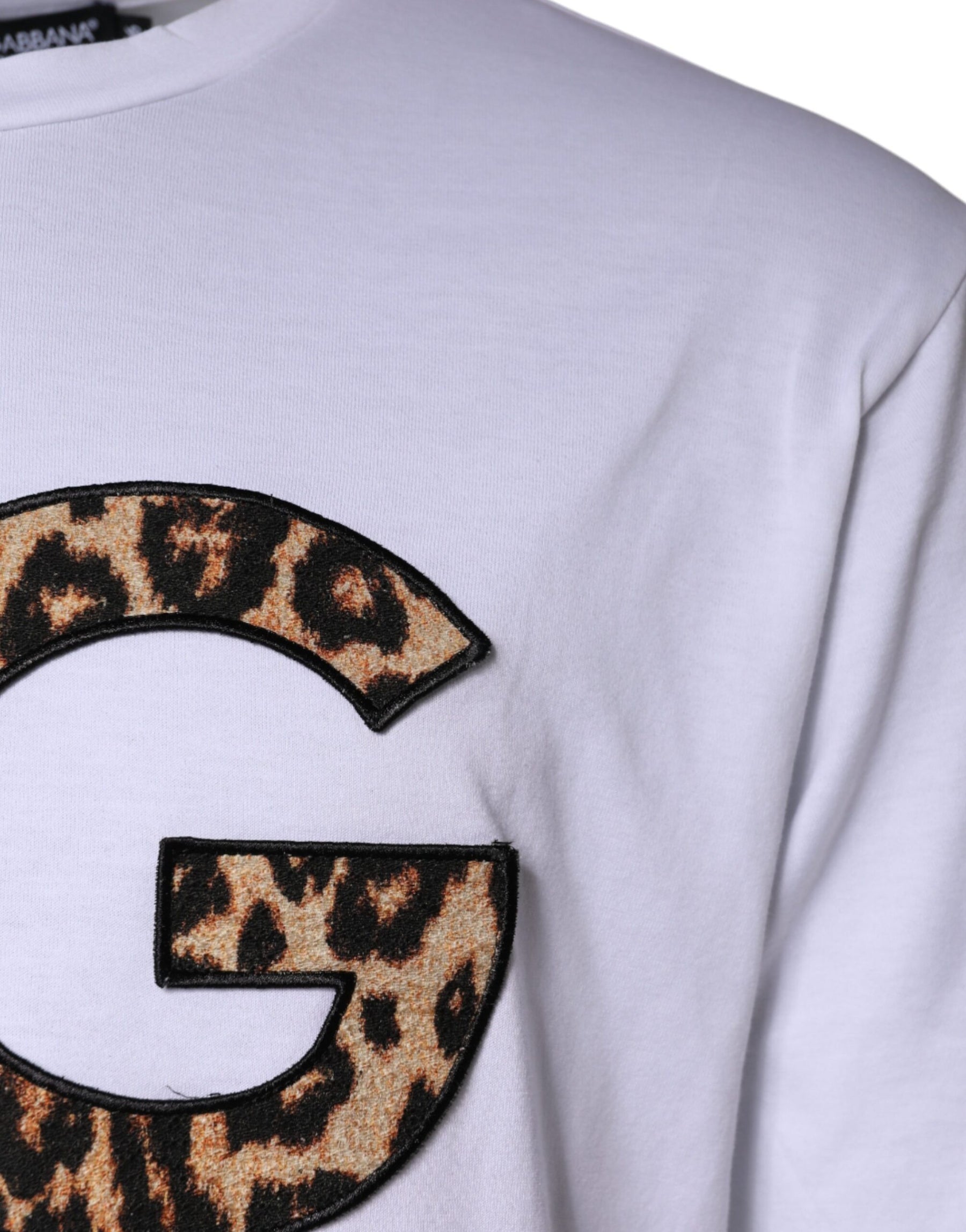 Dolce & Gabbana White DG Logo Cotton Shorts Sleeves T-shirt | Regal Royce