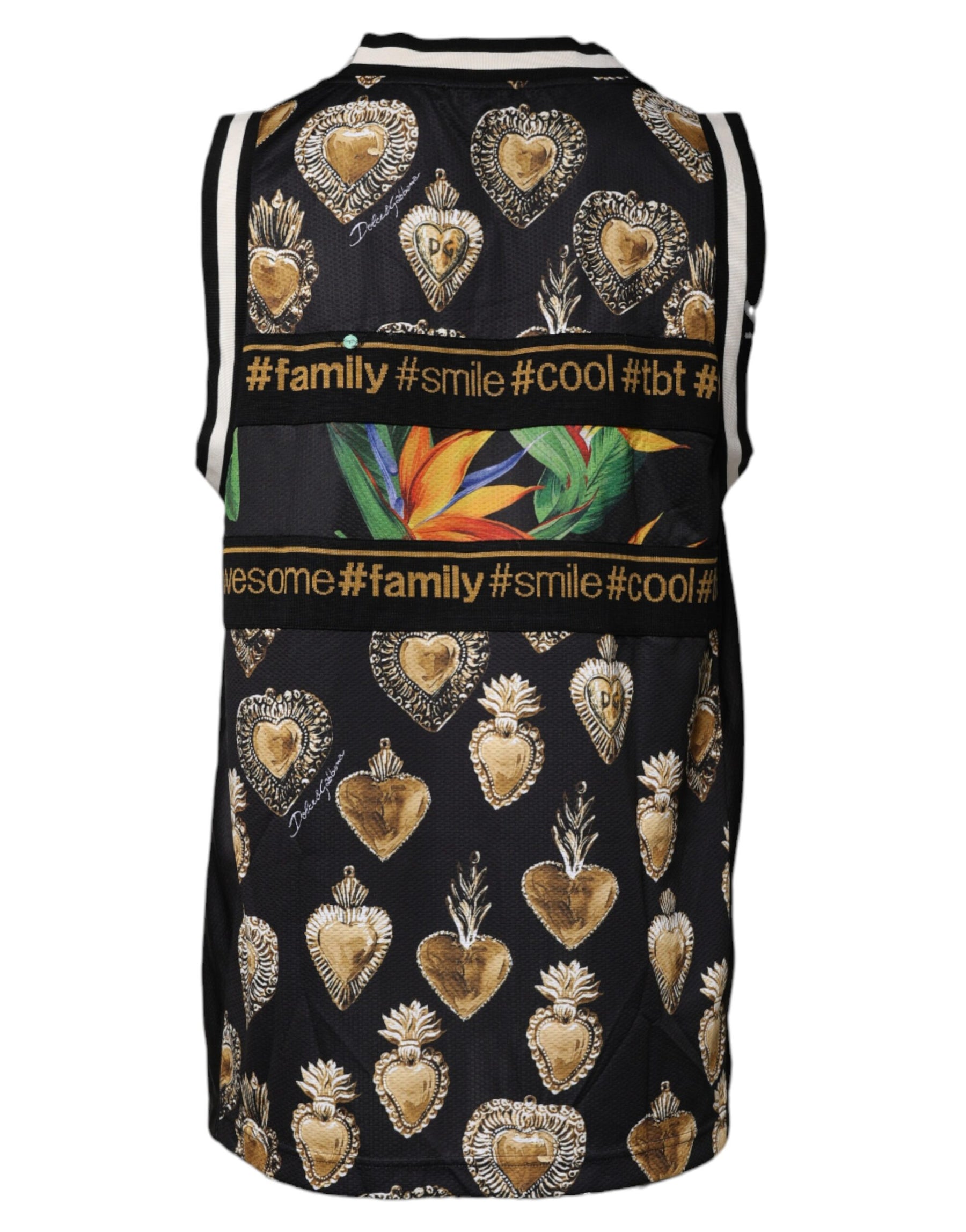 Dolce & Gabbana Multicolor Tropical Sleeveless Tank T-shirt | Regal Royce