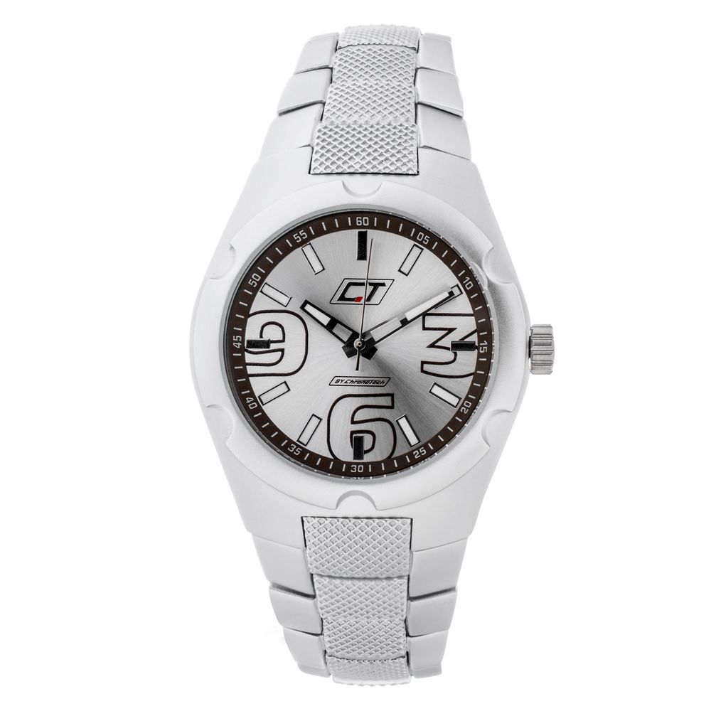 Chronotech Silver Stainless Steel Dress Watch | Regal Royce