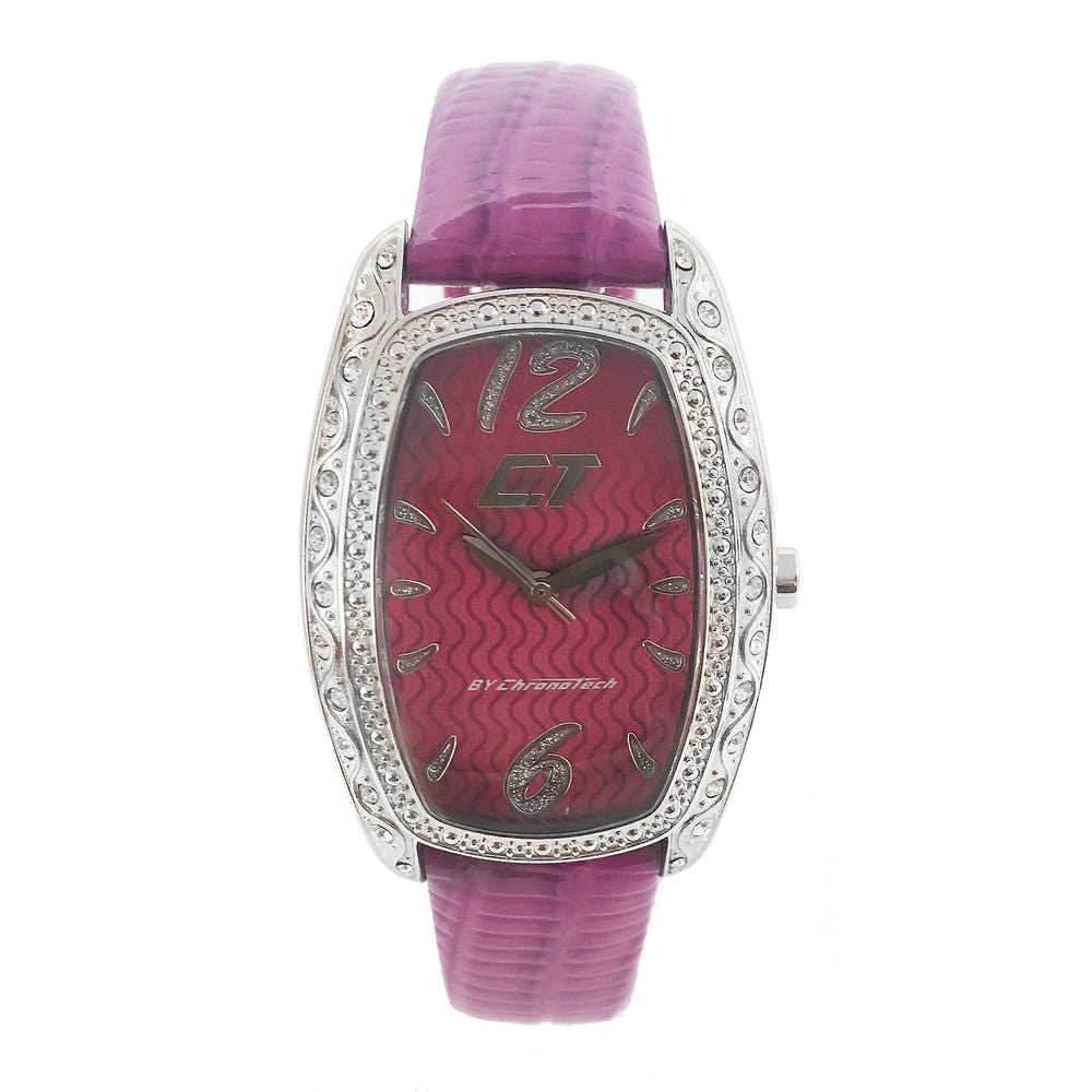 Chronotech Purple Leather Dress Watch | Regal Royce