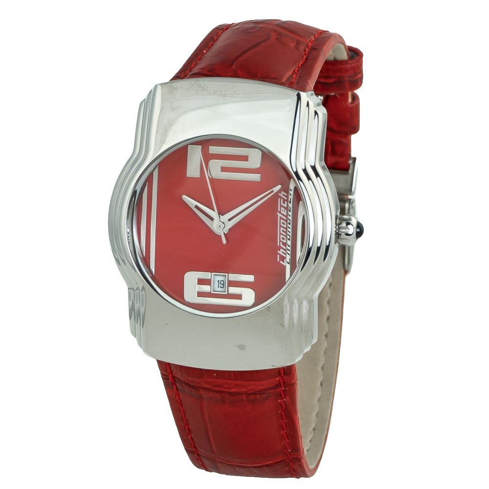 Chronotech Red Leather Dress Watch | Regal Royce