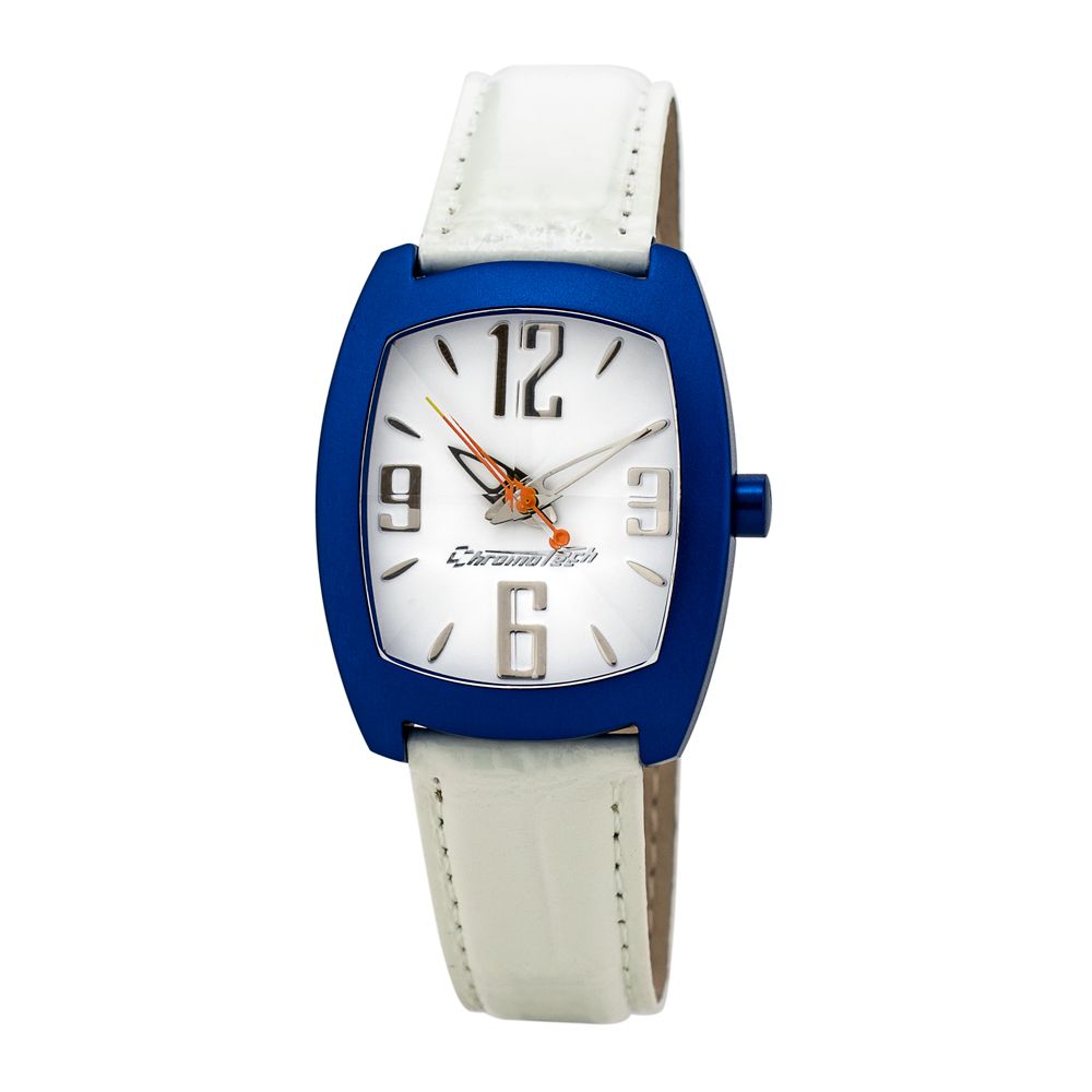 Chronotech White Leather Dress Watch | Regal Royce