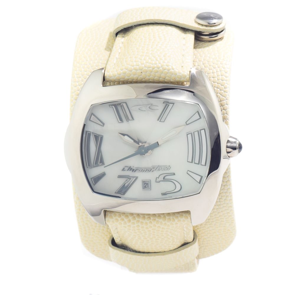 Chronotech Beige Leather Dress Watch | Regal Royce