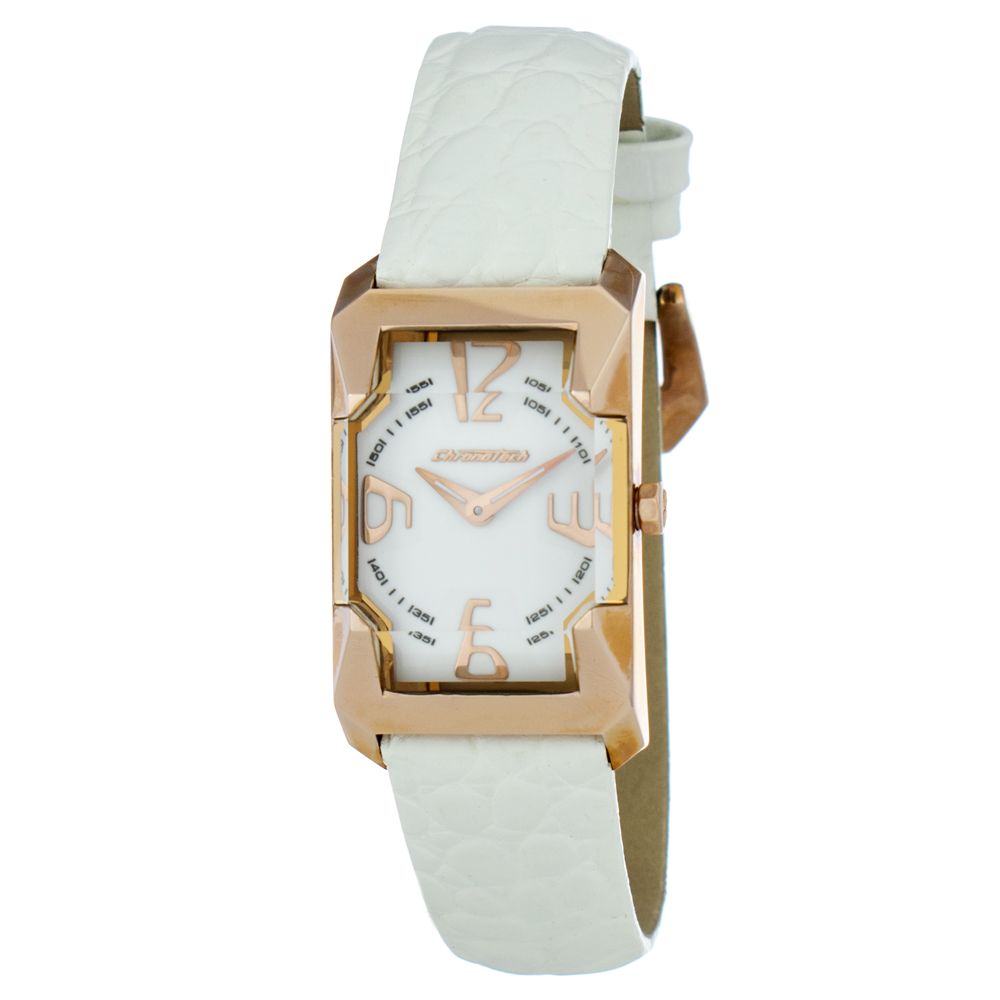 Chronotech White Leather Dress Watch | Regal Royce