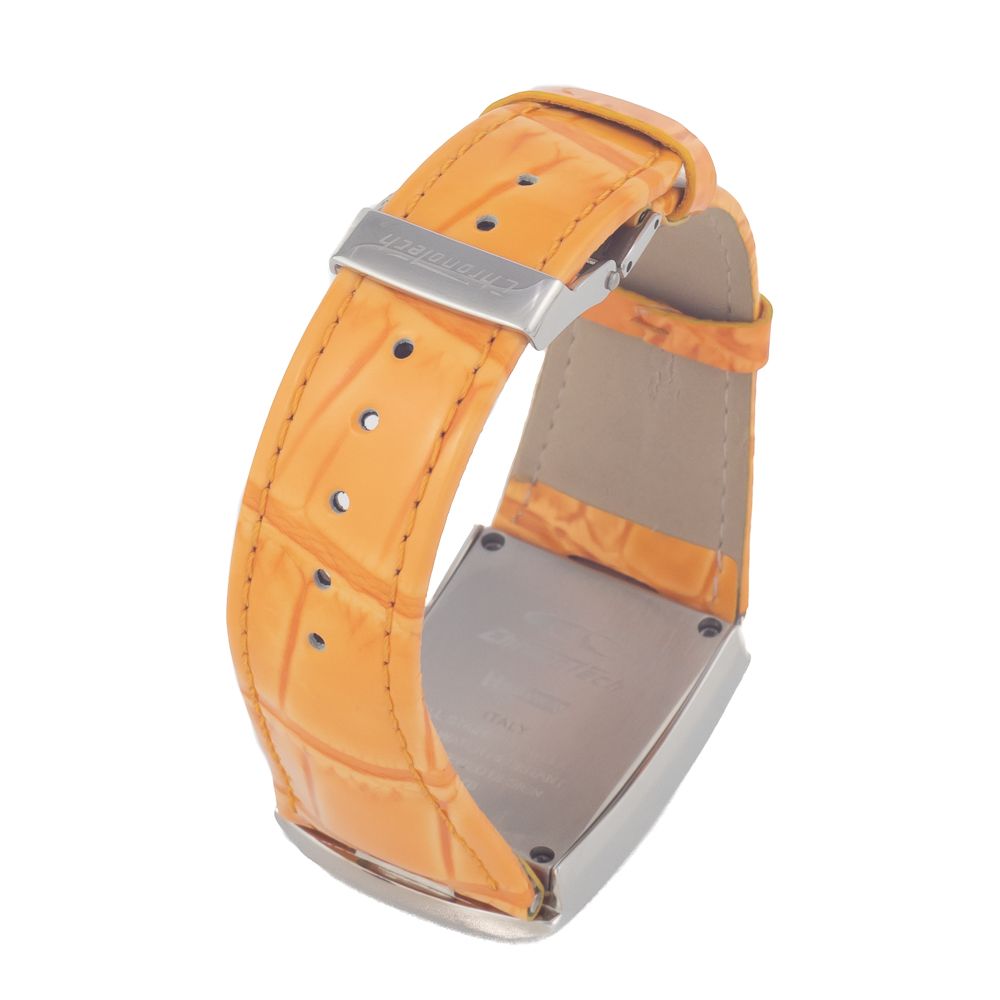 Chronotech Orange Leather Dress Watch | Regal Royce