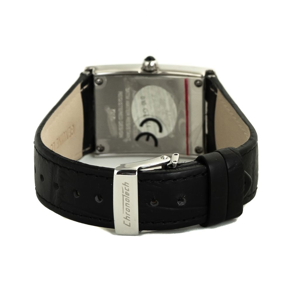 Chronotech Black Leather Dress Watch | Regal Royce