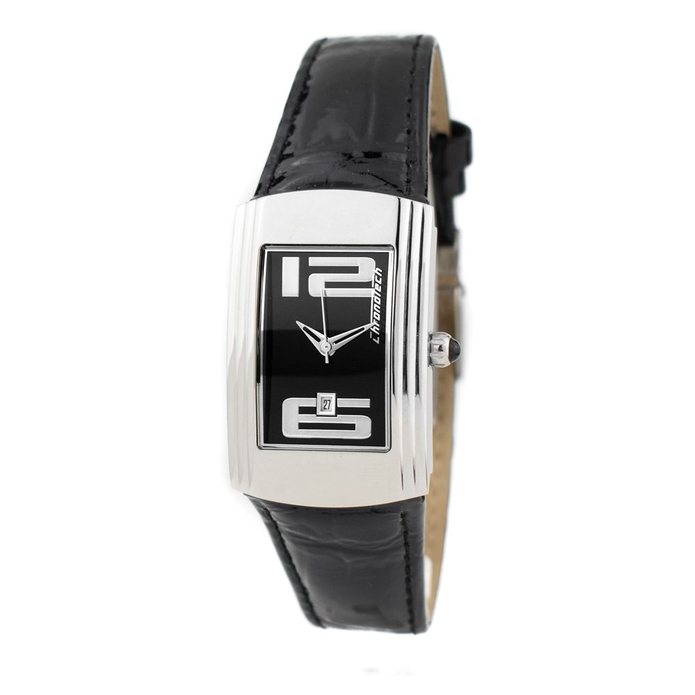 Chronotech Black Leather Dress Watch | Regal Royce