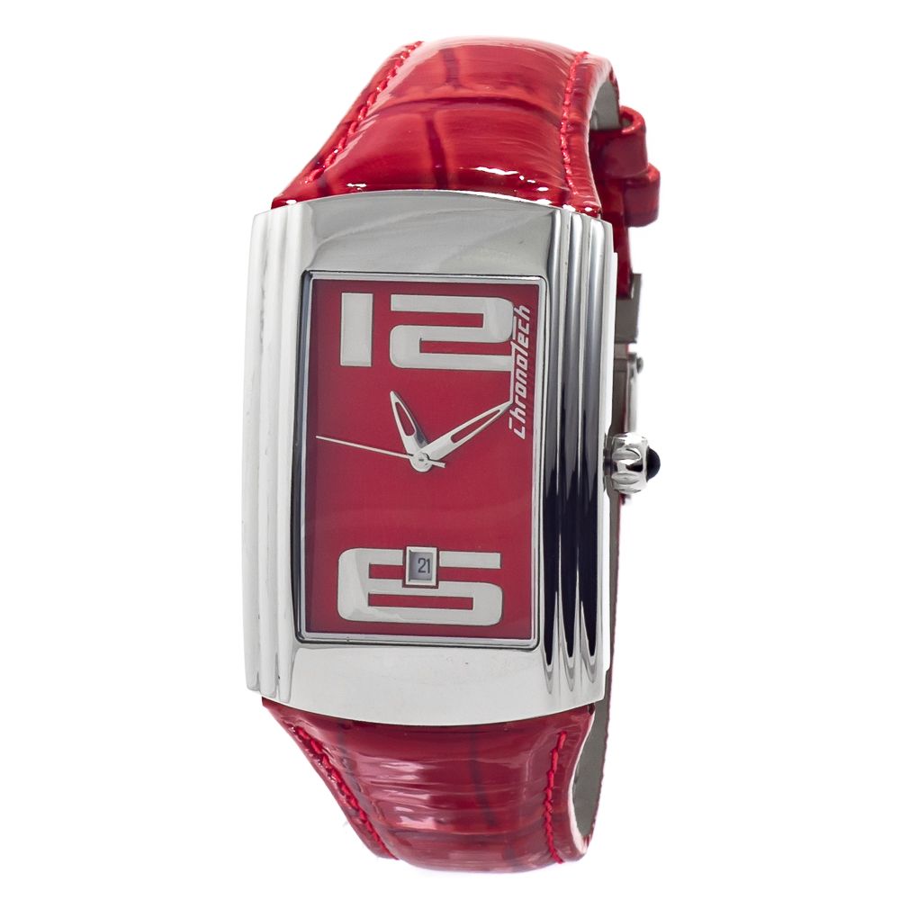 Chronotech Red Leather Dress Watch | Regal Royce