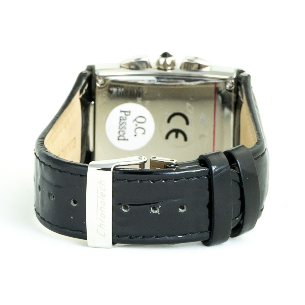 Chronotech Black Leather Dress Watch | Regal Royce