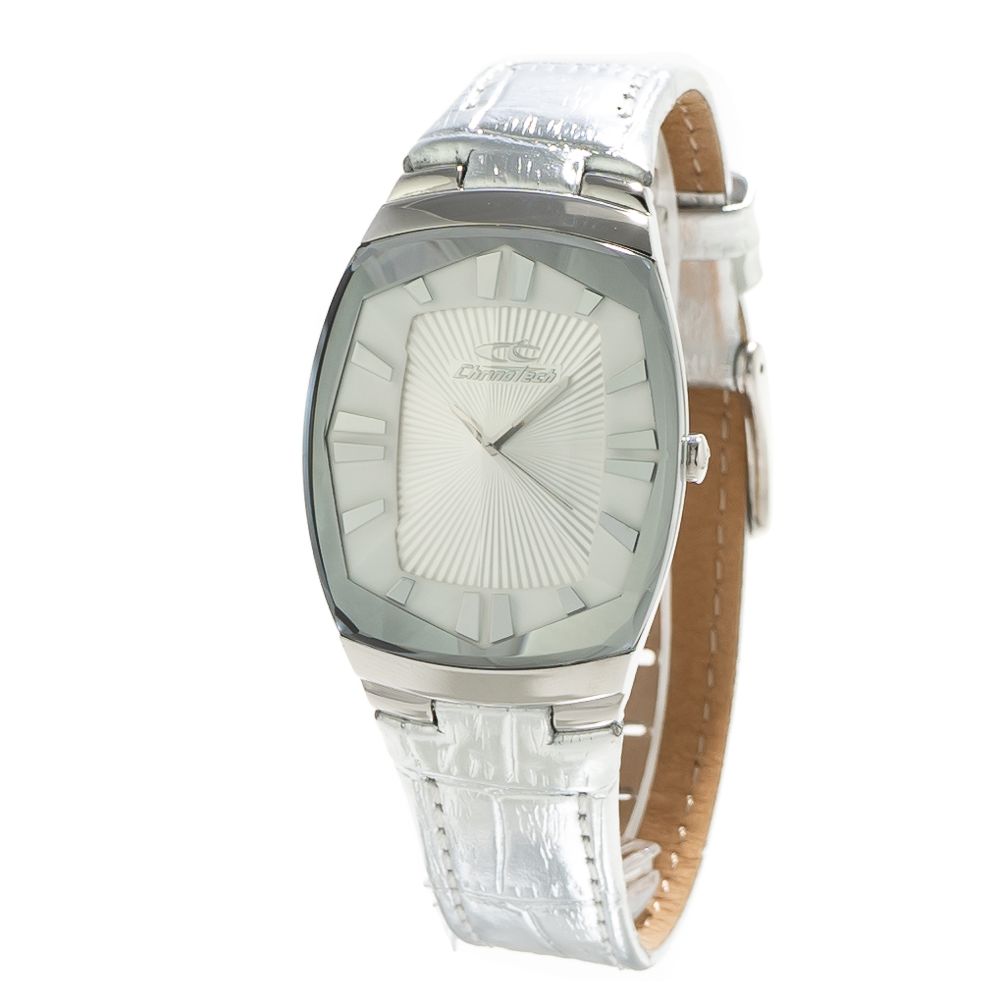 Chronotech Silver Leather Dress Watch | Regal Royce