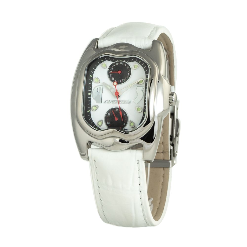 Chronotech White Leather Dress Watch | Regal Royce