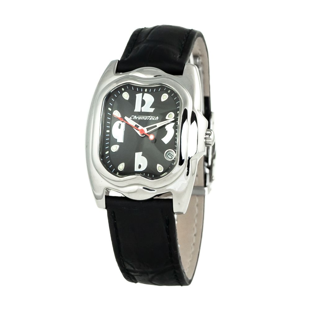 Chronotech Black Leather Dress Watch | Regal Royce