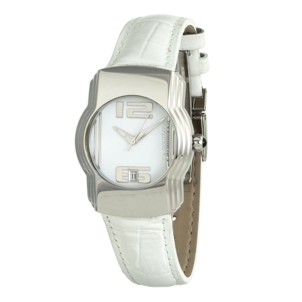 Chronotech White Leather Dress Watch | Regal Royce