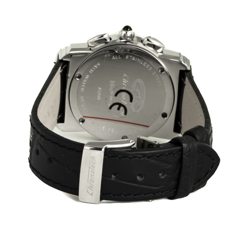 Chronotech Black Leather Dress Watch | Regal Royce