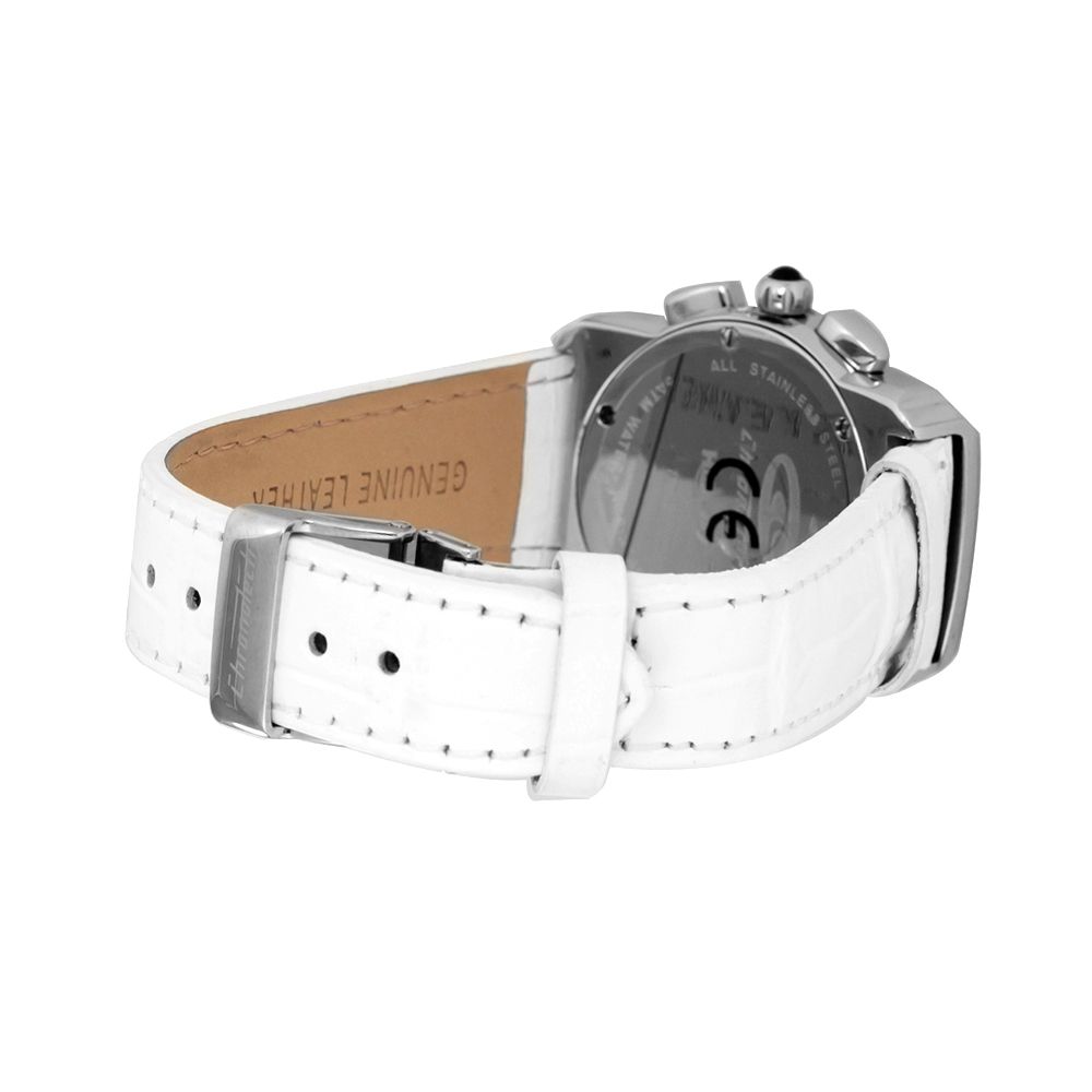 Chronotech White Leather Dress Watch | Regal Royce