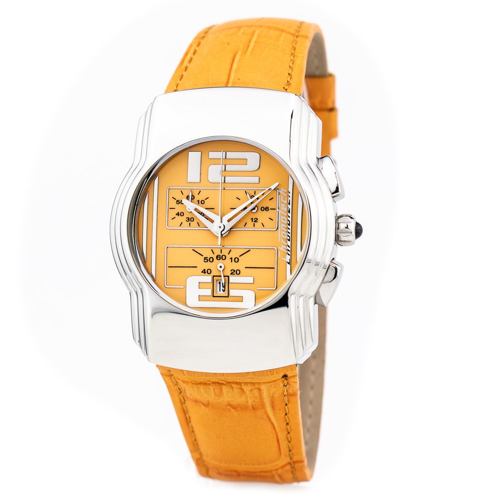 Chronotech Orange Leather Dress Watch | Regal Royce