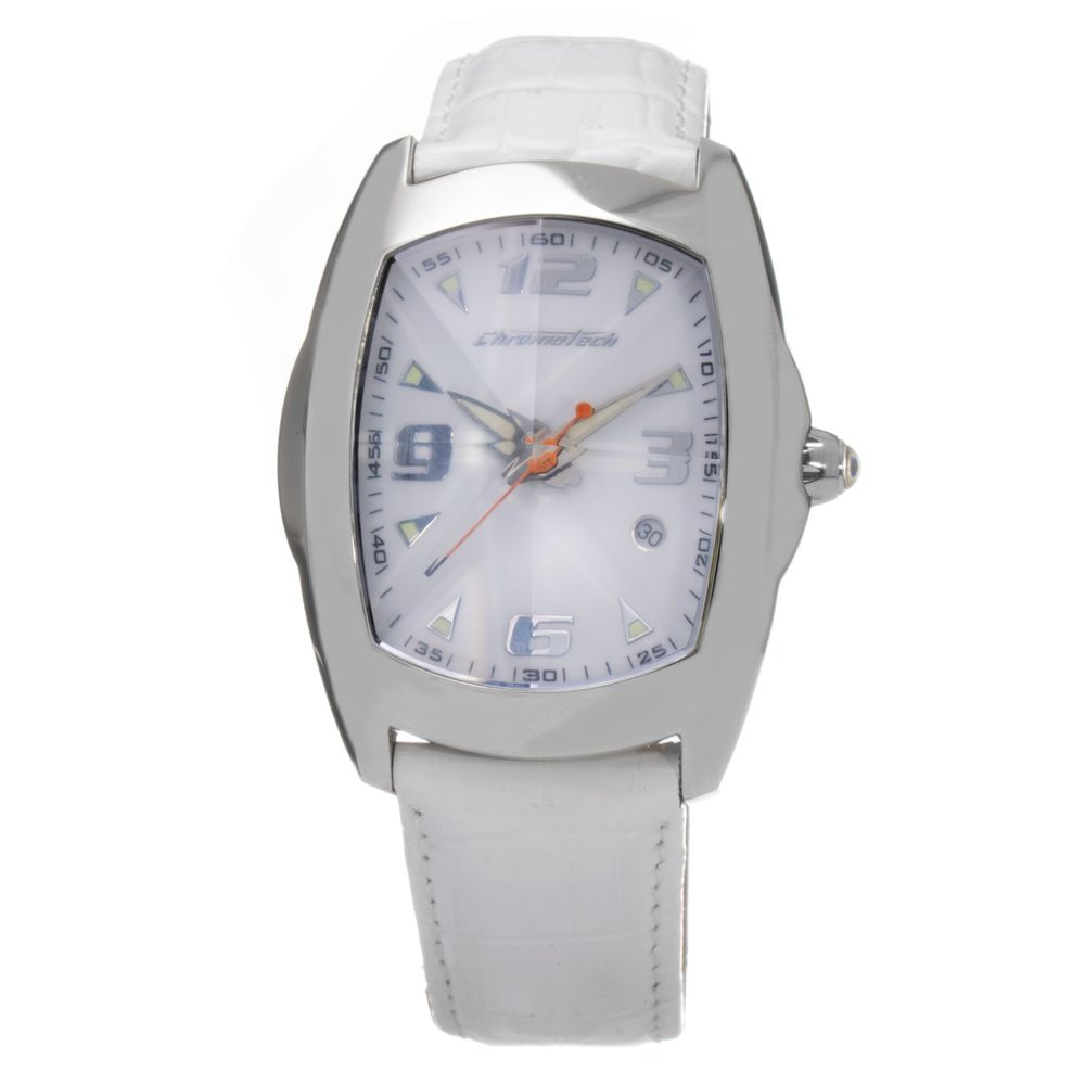 Chronotech White Leather Dress Watch | Regal Royce
