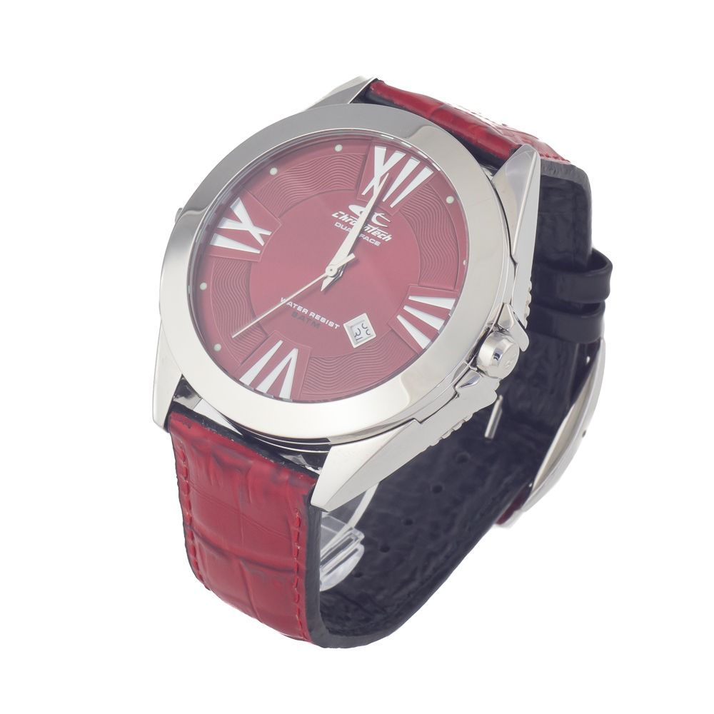 Chronotech Black Leather Dress Watch | Regal Royce