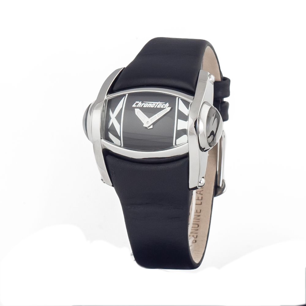 Chronotech Black Leather Dress Watch | Regal Royce