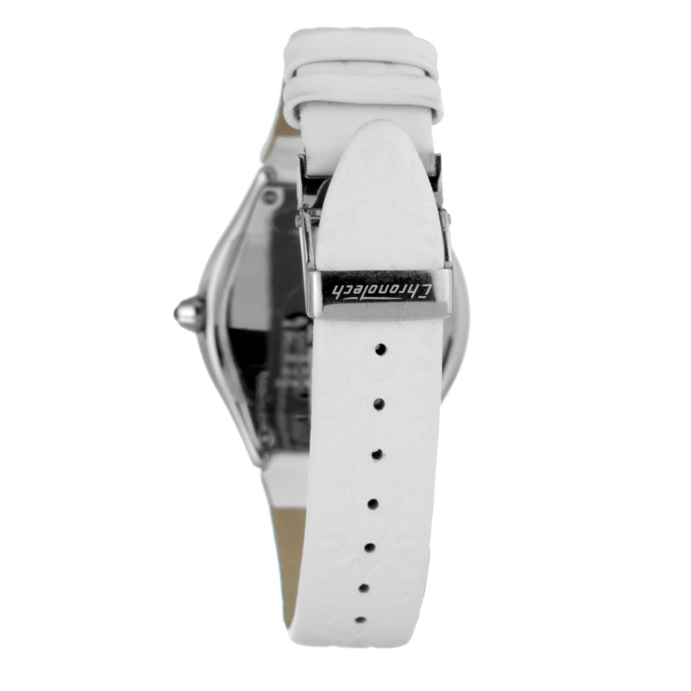 Chronotech White Leather Dress Watch | Regal Royce
