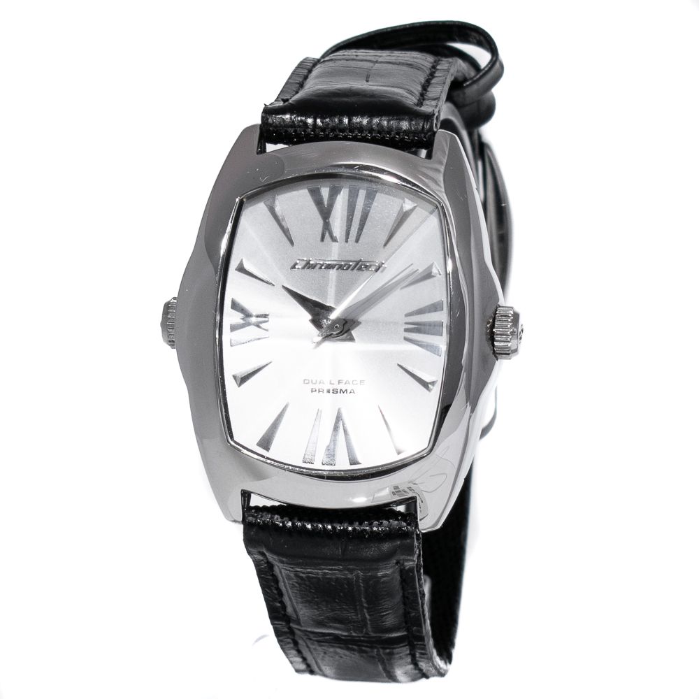 Chronotech Black Leather Dress Watch | Regal Royce