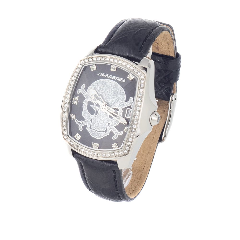Chronotech Black Leather Dress Watch | Regal Royce