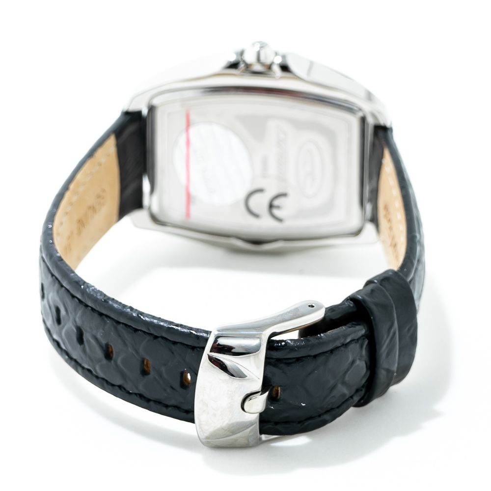 Chronotech Black Leather Dress Watch | Regal Royce