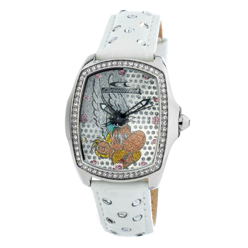 Chronotech White Leather Dress Watch | Regal Royce