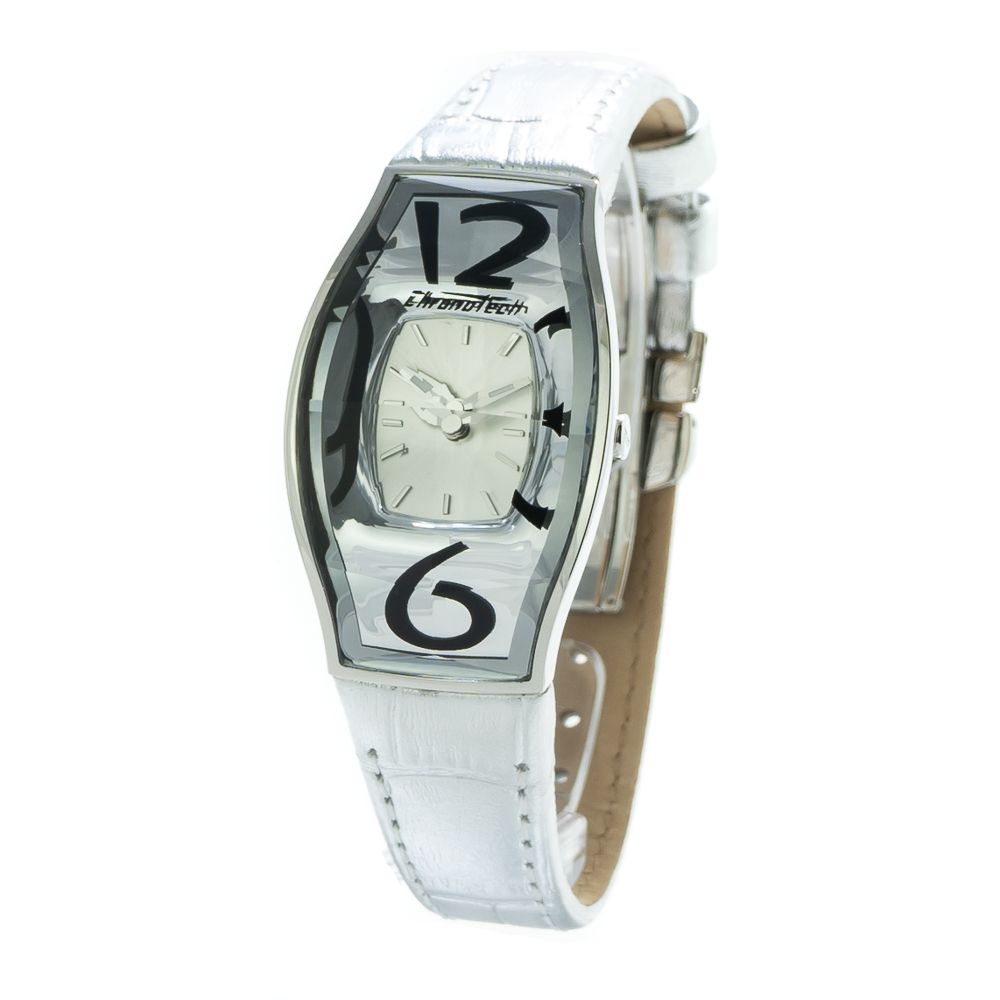 Chronotech Silver Leather Dress Watch | Regal Royce