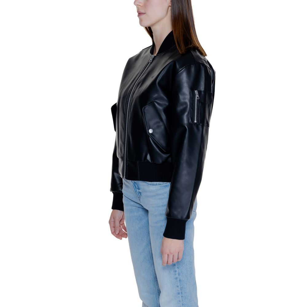 Calvin Klein Jeans Black Polyethylene Bomber | Regal Royce