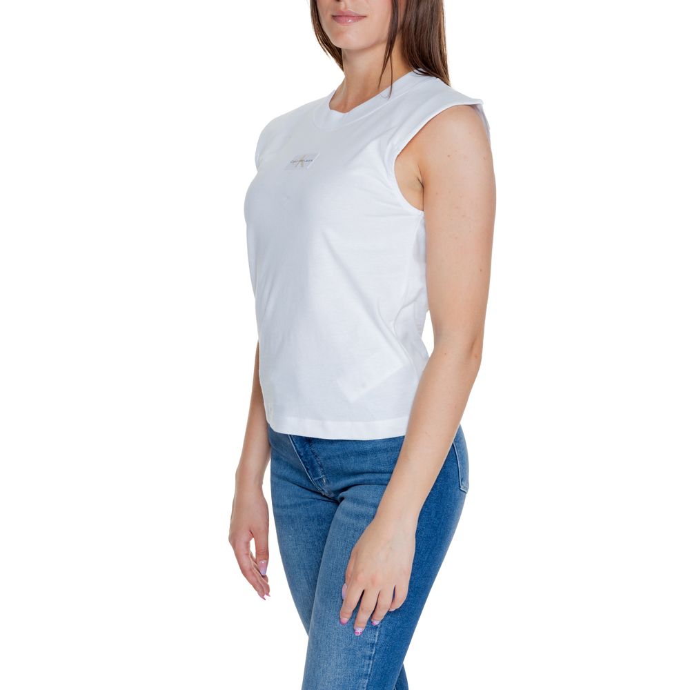 Calvin Klein Jeans White Cotton T-Shirt | Regal Royce