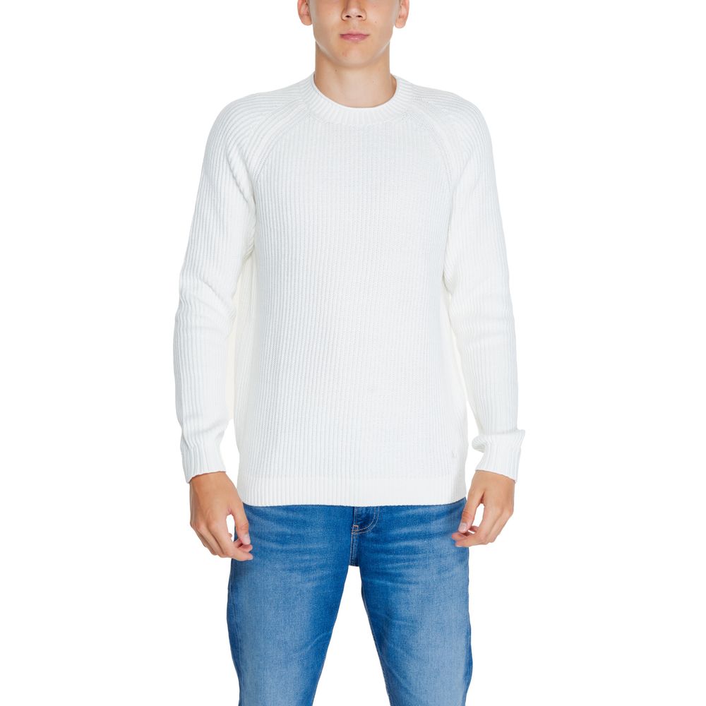 Calvin Klein Jeans White Organic Cotton Sweatshirt | Regal Royce