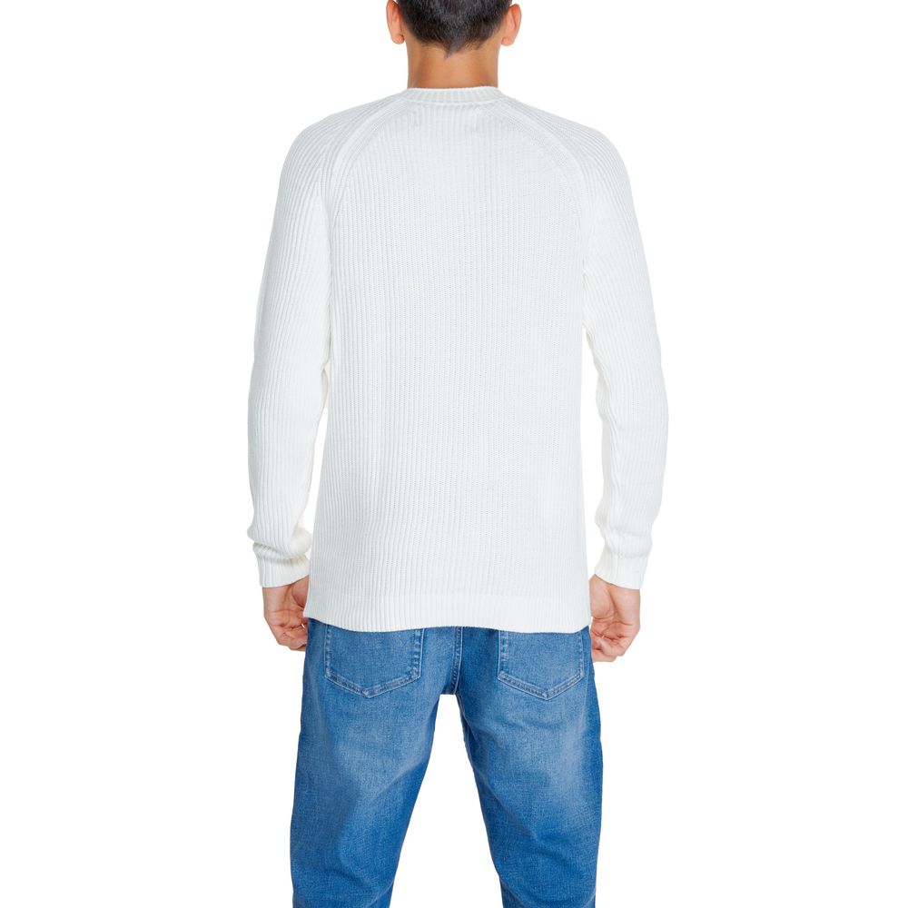 Calvin Klein Jeans White Organic Cotton Sweatshirt | Regal Royce