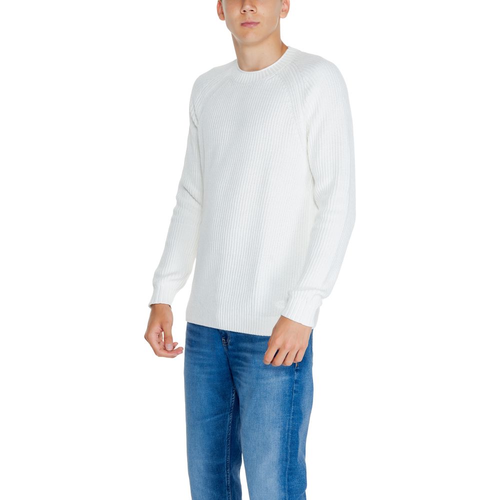 Calvin Klein Jeans White Organic Cotton Sweatshirt | Regal Royce