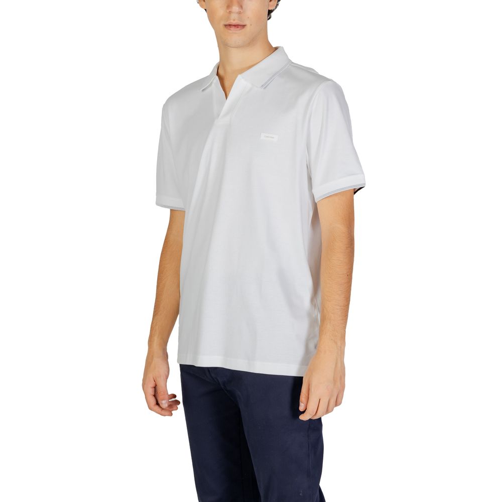 Calvin Klein Jeans White Cotton Polo Shirt | Regal Royce