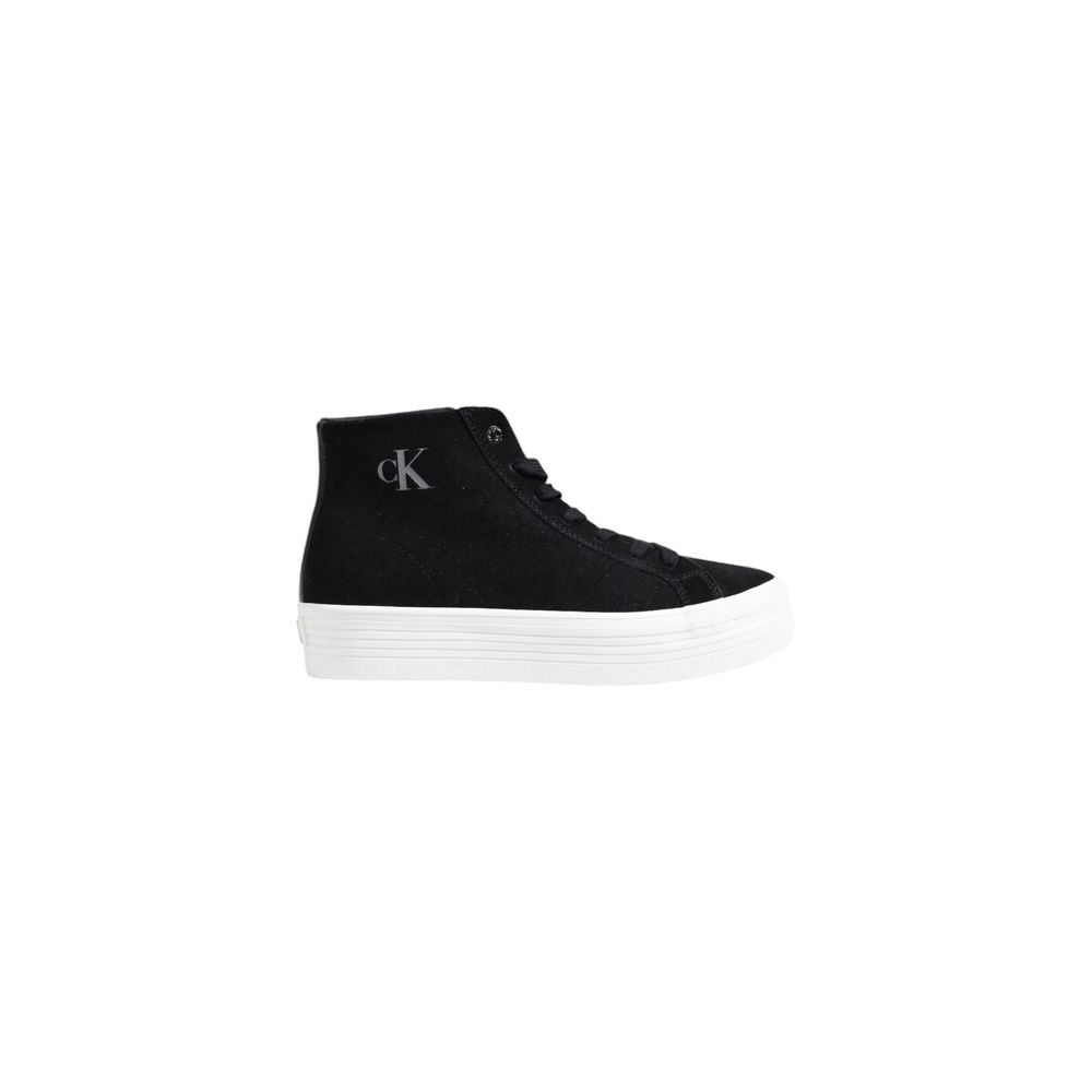 Calvin Klein Jeans Black Suede Leather Platform Sneakers | Regal Royce
